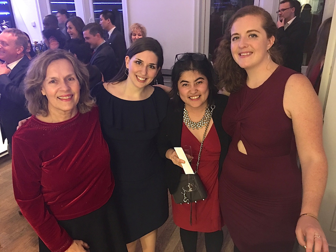 Dr. Gudas and others at a holiday party.