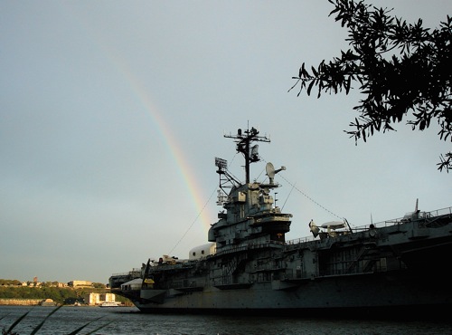 Rainbow near the Intrepid.