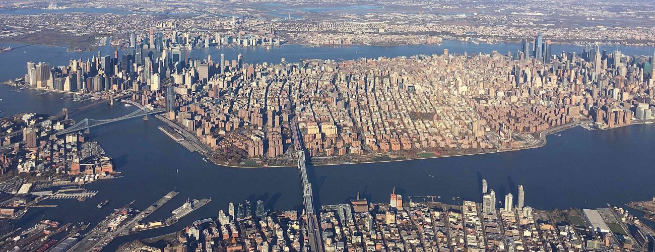 Aerial view of New York City.