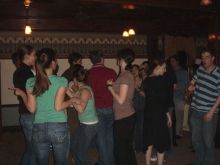 Students dancing at a party.
