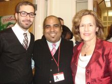 Stephen Hunt, Adriel Villegas-Estrada and Dr. Lorraine Gudas