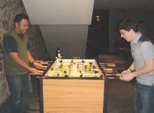 Students playing chess.