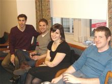 Students and faculty enjoy Holiday Party 2011.