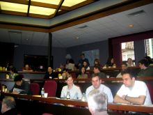 Attendees listen to a talk during the symposium.