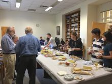Students and faculty enjoy Dr. Pleil's reception