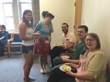 Students and faculty enjoy Dr. Pleil's reception