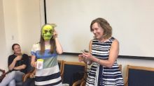 Students and faculty enjoy Dr. Pleil's reception