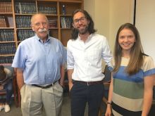 Students and faculty enjoy Dr. Pleil's reception