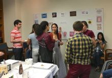 Students enjoy the ice cream social.