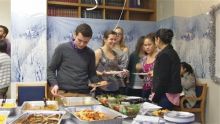 Students and faculty enjoy Holiday Party 2014.
