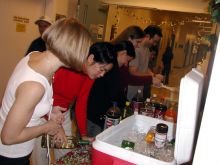 Students and faculty enjoy Holiday Party 2003.