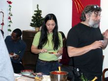 Students and faculty enjoy Holiday Party 2003.