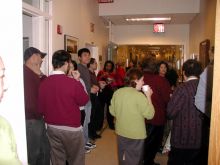 Students and faculty enjoy Holiday Party 2003.