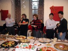 Students and faculty enjoy Holiday Party 2003.