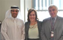 Dr. Mohammed Bin Hamad Bin J. AL-Thani, Director of Public Health, Supreme Council of Health, Qatar; Dr. Gudas; & Dr. Chris Triggle, Pharmacology WCMC-Qatar