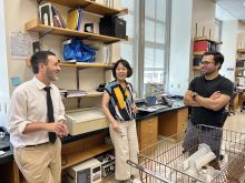 Dr. Kellner, Julia and Jorge spending time in the Gudas lab.