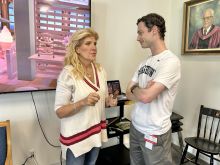 Dr. Giannakakou and a colleague