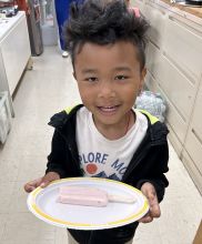 Elijah and his yummy ice cream!