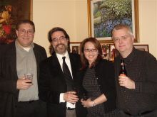 Drs. Lonny Levin, Richard Kolesnick, Dr. Lonny Levin's wife Jenny, Dr. Jochen Buck