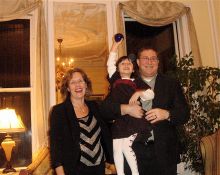 Drs. Lorraine Gudas, Lonny Levin and his daughter 