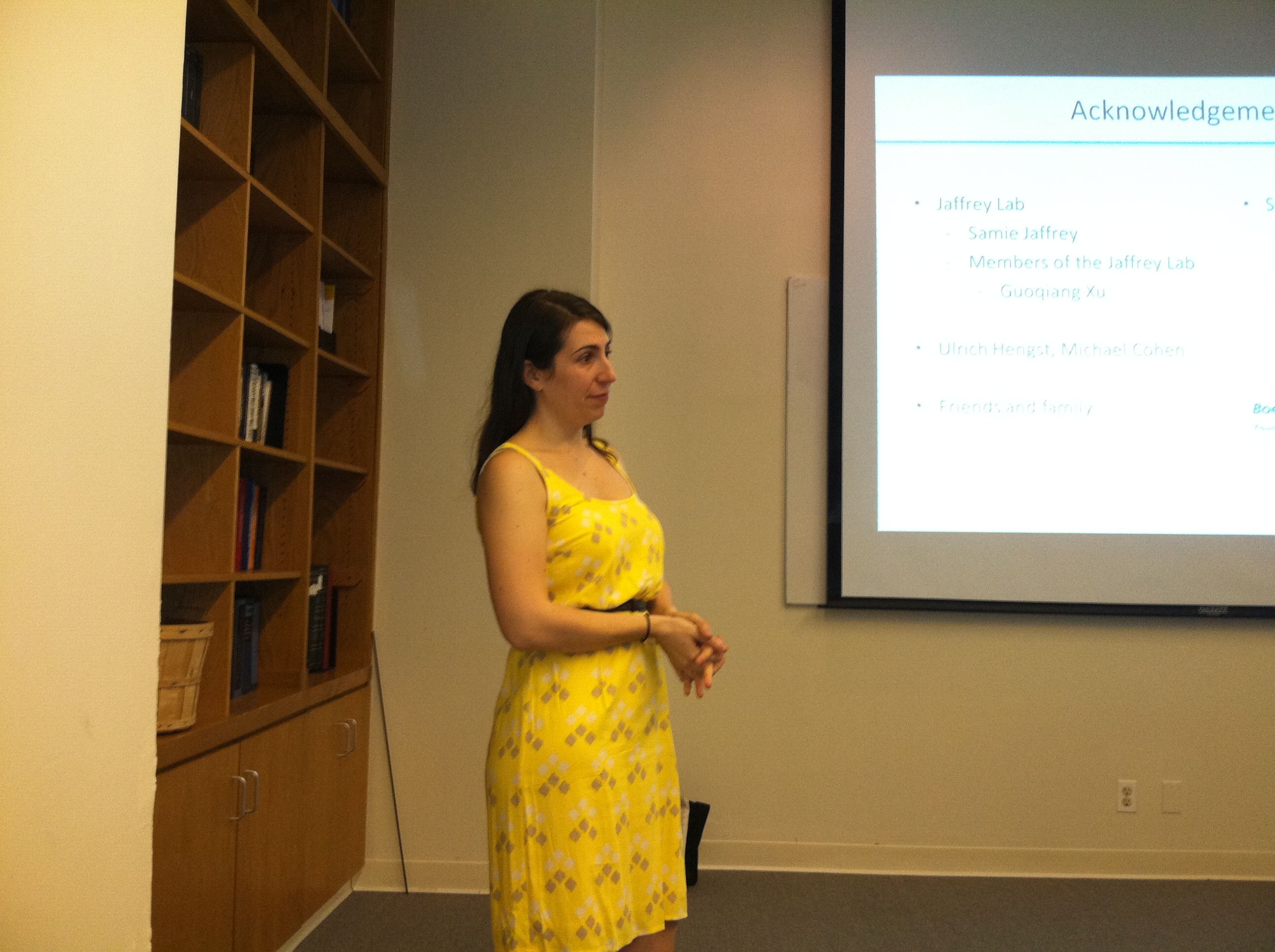 Alessia at her thesis defense.