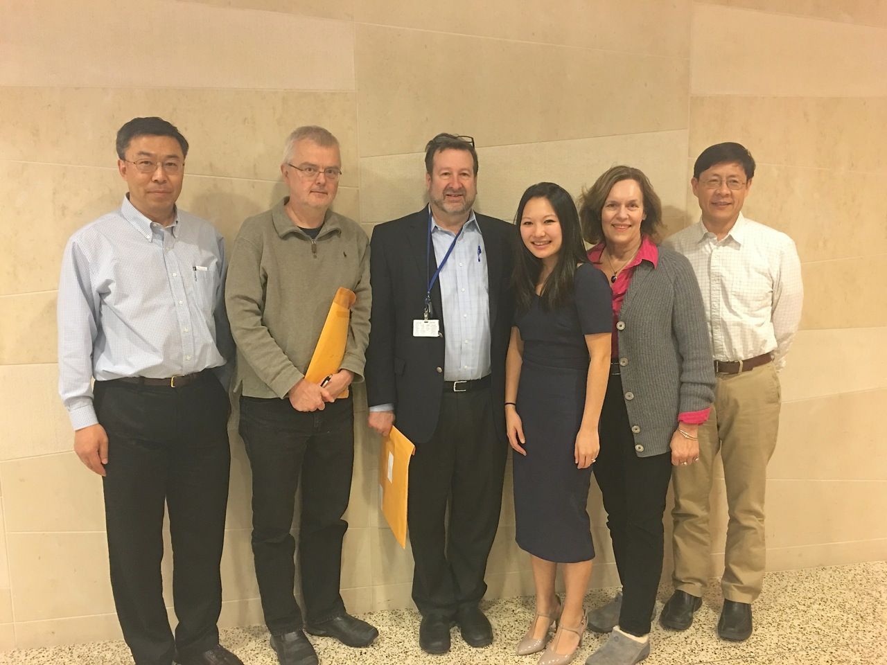 Thesis committee members Drs. Pengbo Zhou, Jochen Buck, David Scheinberg, Danica, Lorraine Gudas, and Yueming Li.