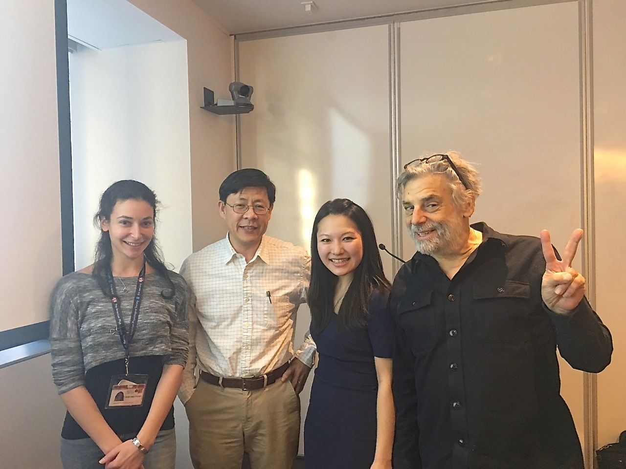 Danica and Yueming with Steve Gross right after her thesis presentation.