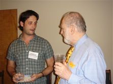Student and teacher talking.