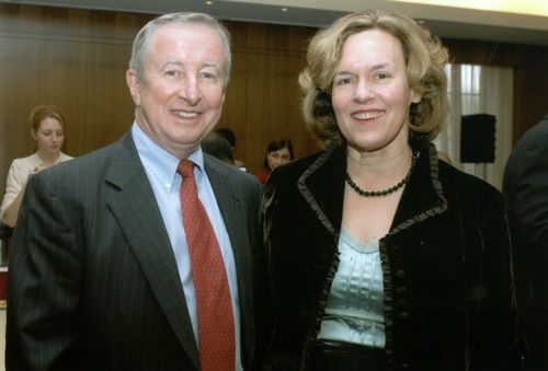 Dr. Lorraine Gudas with Dr. Antonio M. Gotto, Jr.