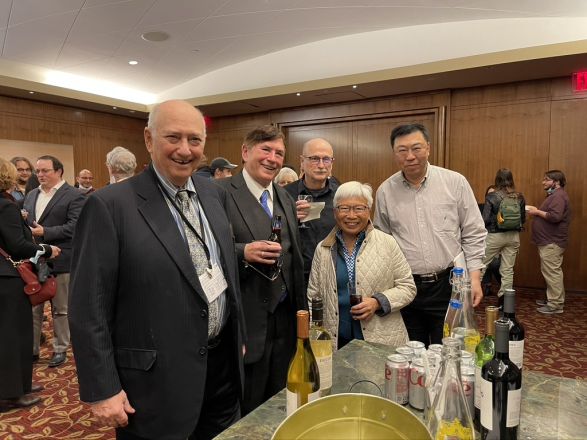 From left: Drs. Charles Inturrisi, John Wagner, Miklos Toth, Hazel Szeto, and Pengbo Zhou