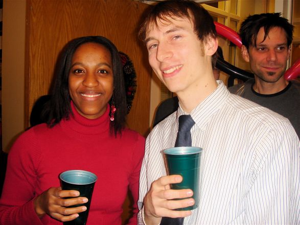 Students and faculty enjoy Holiday Party 2008.