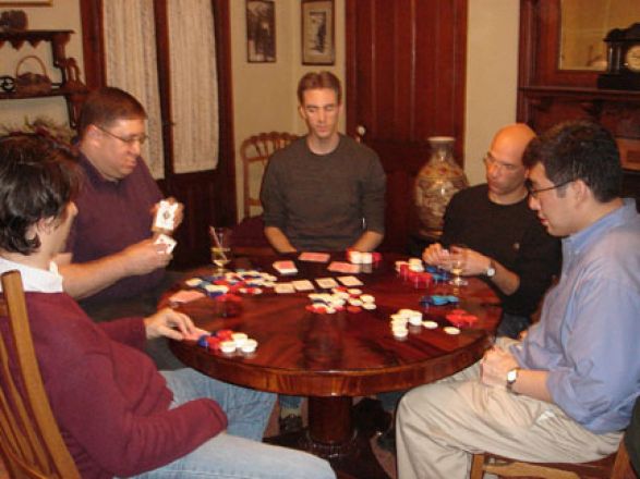 Students socializing at a party. Students socializing at a party.