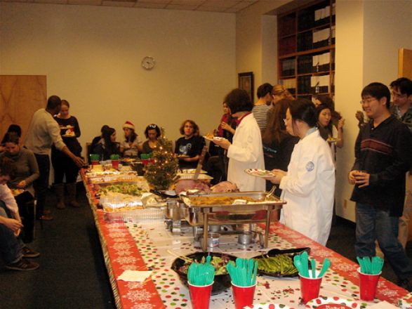Students and faculty enjoy Holiday Party 2010.