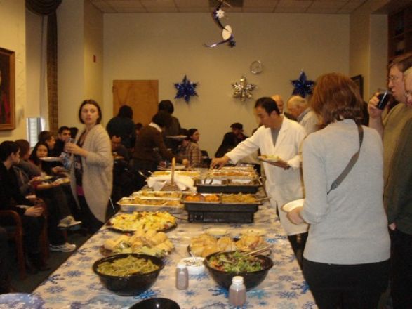 Students and faculty enjoy Holiday Party 2011.