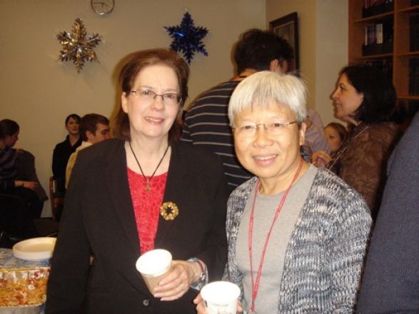 Students and faculty enjoy Holiday Party 2011.