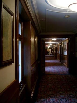 View of an antique hallway.