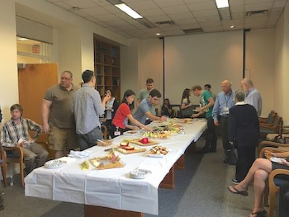 Students and faculty enjoy Dr. Pleil&#039;s reception