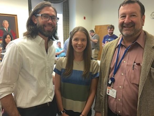 Students and faculty enjoy Dr. Pleil&#039;s reception