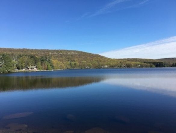 The lake at Skytop Lodge &amp; Inn in Pennsylvania.