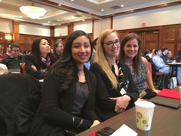 Audience during a presentation.