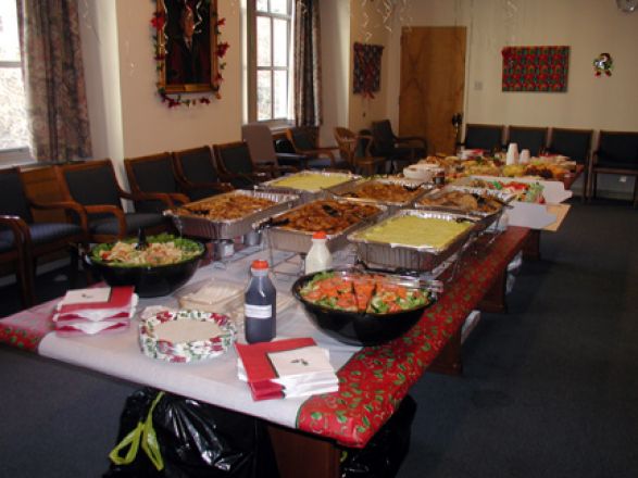 Students and faculty enjoy Holiday Party 2004.