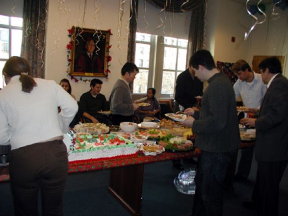 Students and faculty enjoy Holiday Party 2004.