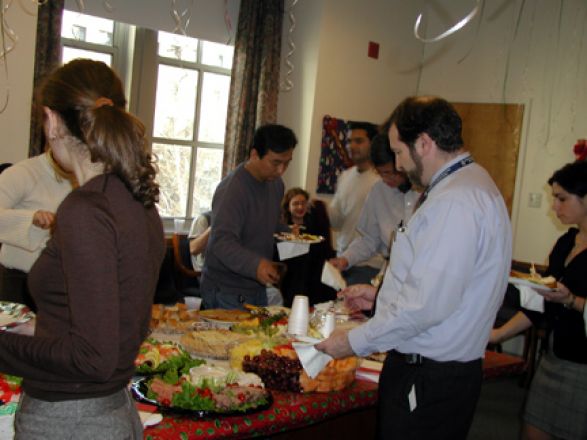 Students and faculty enjoy Holiday Party 2004.