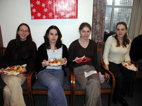 Students and faculty enjoy Holiday Party 2004.