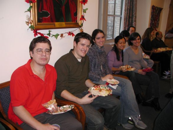 Students and faculty enjoy Holiday Party 2004.