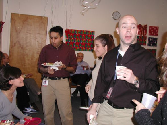 Students and faculty enjoy Holiday Party 2004.