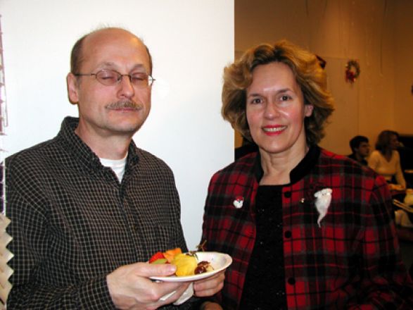 Students and faculty enjoy Holiday Party 2004.