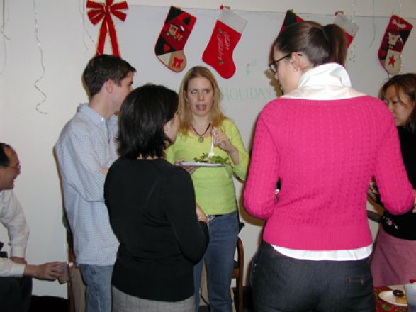 Students and faculty enjoy Holiday Party 2004.