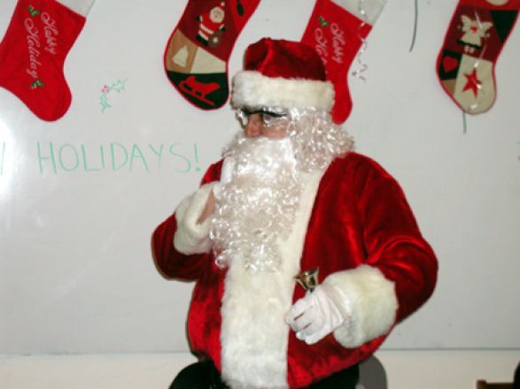 Students and faculty enjoy Holiday Party 2004.