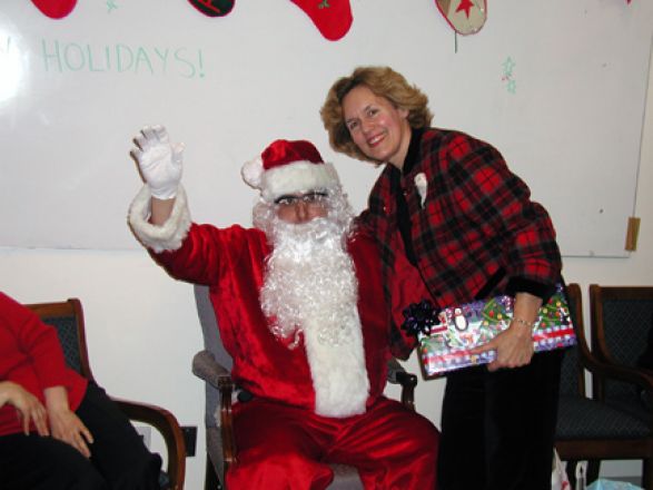 Students and faculty enjoy Holiday Party 2004.